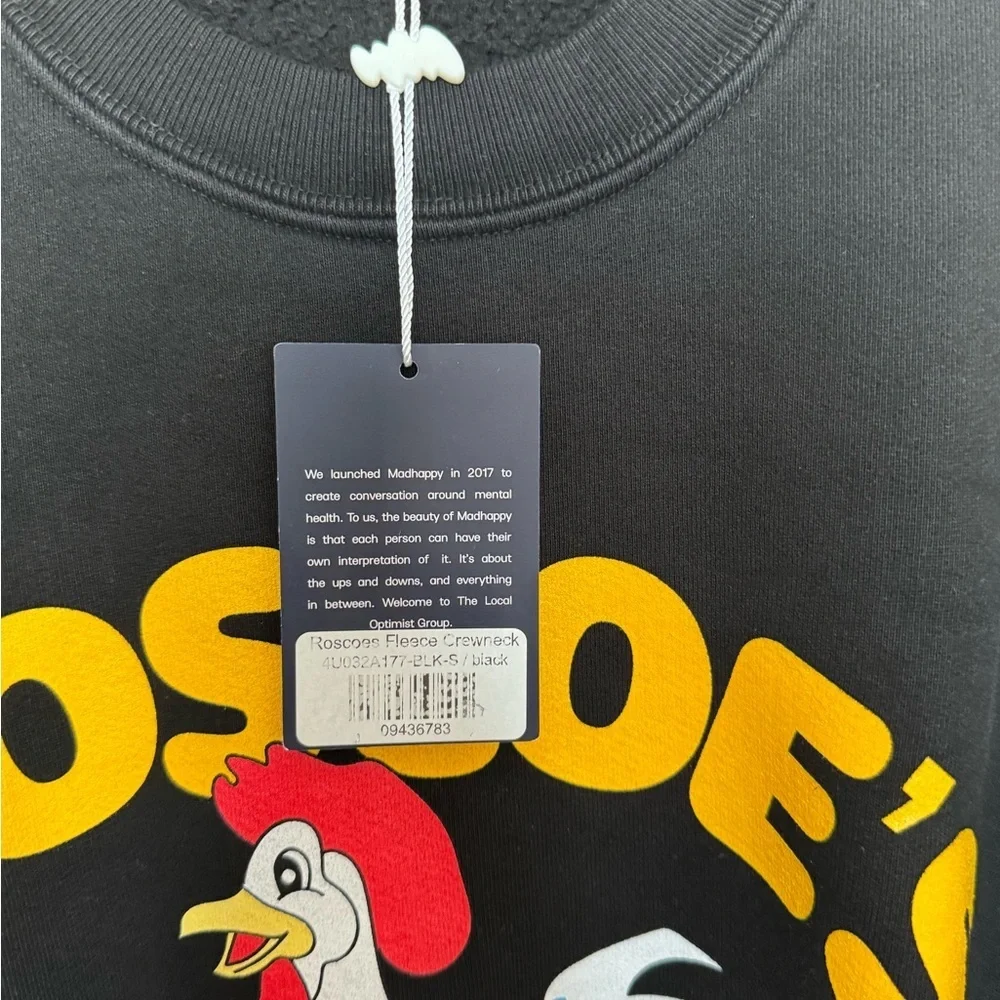 Madhappy x Roscoe’s - House of Chicken 'N Waffles Limited Edition Crewneck NWT